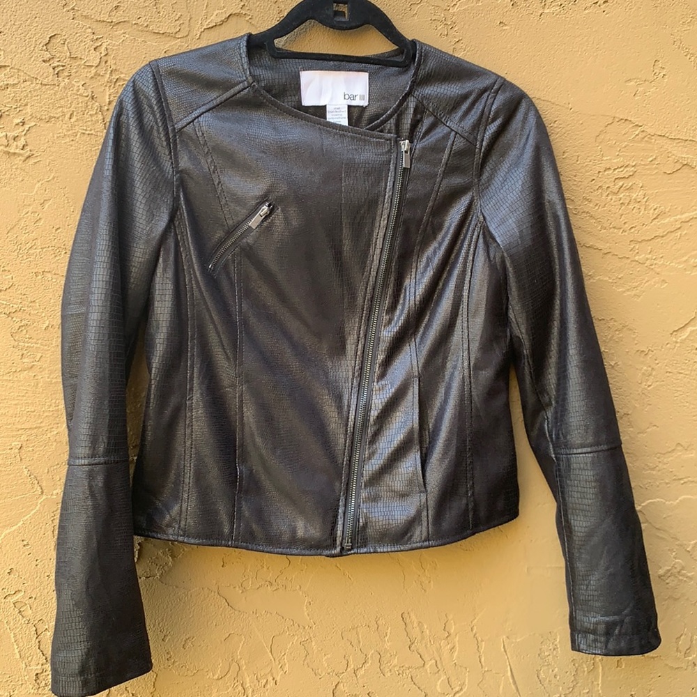 🎉HOST PICK🎉 Bar III Textured Vegan Leather Moto Jacket